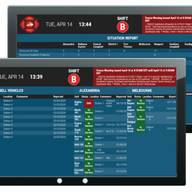 First Arriving Fire Station Digital Signage - EMS & Police Departments